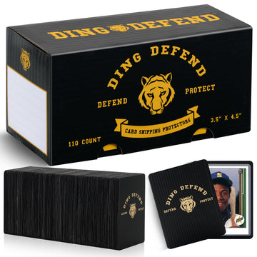 110 Pack Ding Defend Trading Card Shipping Protectors Hard Plastic Card Slab - Tiger Design Card Guard For Collectible Cards, Ca