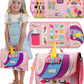 Unicorn Busy Board For 3 Year Old Girl - Toddler Girl Toys, Gifts For 3+ Year Old Girls - Toys For 3 Year Old Girl. Montessori T