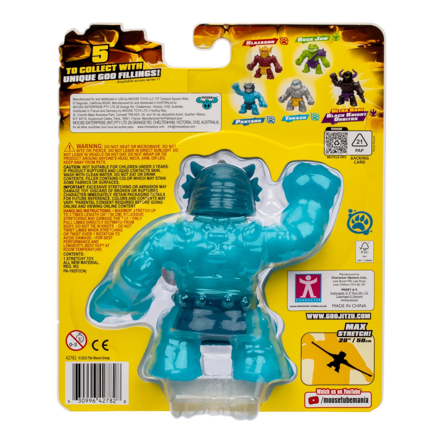 Heroes Of Goo Jit Zu Stretch Strikers Hero Pack, Stretchy Action Figure Pantaro, Unique Goo Filling, Stretches Up To 3 Times Their Size, Collect All 5 Squishy, Stretchy, Scrunchy Characters