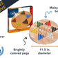 WE Games Solid Wood Chinese Checkers Board Game, 11.5 in for 6 Players, Multicolor, Model 493111