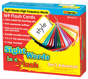 Edupress Sight Words In A Flash Card Set Grades 2-3 (Ep62317)
