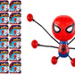JA-RU Marvel Spiderman Toy Figure Sticky Wall Crawlers for Kids (24 Units) Super Hero Stretchy Fidget Toy. Stress Relief. Bulk Goody Bags for Kids Birthday. 6812-24