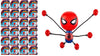 JA-RU Marvel Spiderman Toy Figure Sticky Wall Crawlers for Kids (24 Units) Super Hero Stretchy Fidget Toy. Stress Relief. Bulk Goody Bags for Kids Birthday. 6812-24