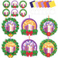 42 Packs Christmas Advent Wreath Suncatchers Crafts for Kids, Make Your Own Advent Candle DIY Tissue Art Craft Gift with Joy Chr
