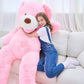 Ikasa Giant Teddy Bear Plush Toy Stuffed Animals (Pink, 78 Inches)