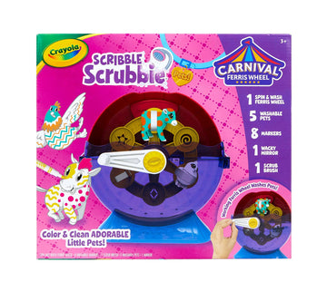 Crayola Scribble Scrubbie Pets Carnival Playset, Pet Grooming Toy, Animal Toys For Girls & Boys, Gift For Kids, Ages 3+