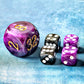 5Pcs Set 30Mm Backgammon Pearl Dice Set - 30Mm (1 3/16'') Large Backgammon Doubling Cube Plus 4Pcs 16Mm Dice(Purple/Black Marble