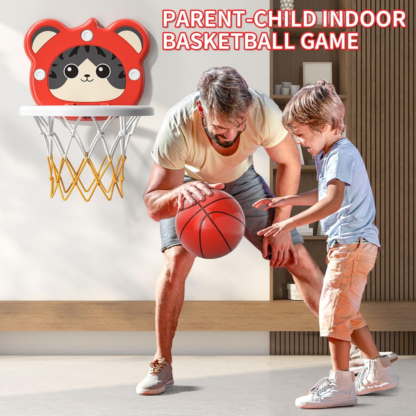 WATUDOU Toddler Basketball Hoop Indoor Toys Gifts for 3 4 5 Year Old Boys Kids, Indoor Mini Basketball Hoop for Toddler Kids Boy