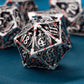 ARUOHHA Hollow DND Metal Dice Set Blood D and D Role Playing Games Dice with Gift Box, Dungeons and Dragons D+D Dice 6 Sided Lar