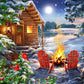 Springbok Christmas Cabin 500 Piece Jigsaw Puzzle For Adults Or Children Designed For Holiday Fun- Made In The Usa With Precision Fit Pieces For A Great Puzzling Experience