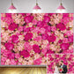 Pink Red Rose Wall Background Spring Flowers Photography Backdrop Girls Princess Birthday Baby Shower Wedding Valentines Day Mo