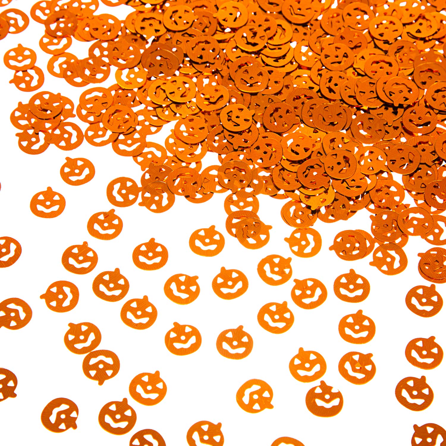 Exquisite Halloween Confetti Small Pumpkin Sequins, Halloween Table Sprinkle (Orange)
