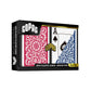 Copag 1546 Design 100% Plastic Playing Cards, Bridge Size (Narrow) Red/Blue (Jumbo Index, 6 Sets)