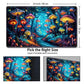 MTG Playmat Game Play Mat for MTG TCG 24 x 14 inches Cards Game Playmats Trading Card Game Stitched Play Mats Commander Deck Gaming Desk Mat Card Gameplay Mats Forest Glowing Mushroom