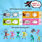 28 Packs Valentines Day Cards for Kids with Sticky Wall Climbing Men Ninja Set for Classroom,Valentines Gifts Exchange For Scho