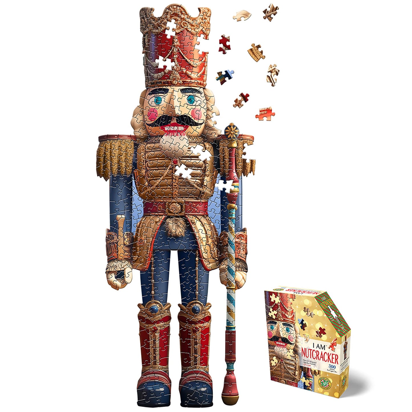 Madd Capp: I Am Nutcracker - 300 Piece Puzzle - Holiday Decor-Shaped Jigsaw, 12X29 Finished Size, Poster Reference, Educational