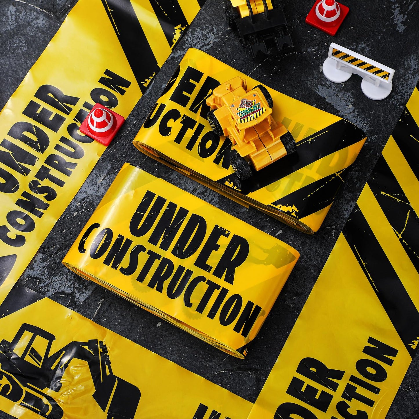 Nuanchu 2 Rolls 3 x 98 Feet Under Construction Party Tape Decorations Construction Zone Tape Birthday Party Supplies Favors fo