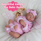 Ekokiz Reborn Baby Dolls Clothes Girl Pink Rabbit Friends Doll Clothes 17-22 Inches Baby Alive Clothes And Accessories For Baby