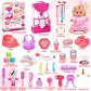 Baby Care Doll Toys Set, 36Pcs Doll Playset, Hair Salon Pretend Play Toddler Doll Toys Incl 14'' Baby Doll Toy, Backpack, Hair Dryer, Hair Curler, Xmas Gifts For Age 3 4 5 6+ Years Old Girls Kids