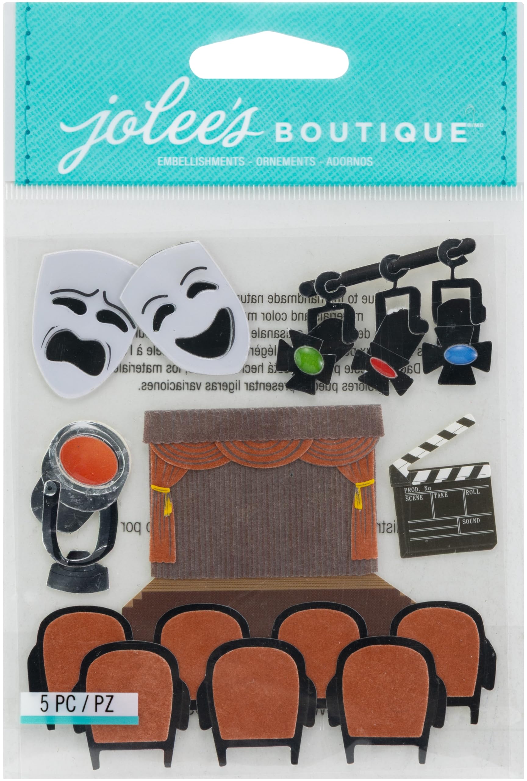 Jolees Boutique Themed Ornate Stickers, Drama