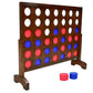 Gosports 3 Foot Width Giant Wooden 4 In A Row Game - Choose Between Classic White Or Dark Stain - Jumbo 4 Connect Family Fun With Coins, Case And Rules