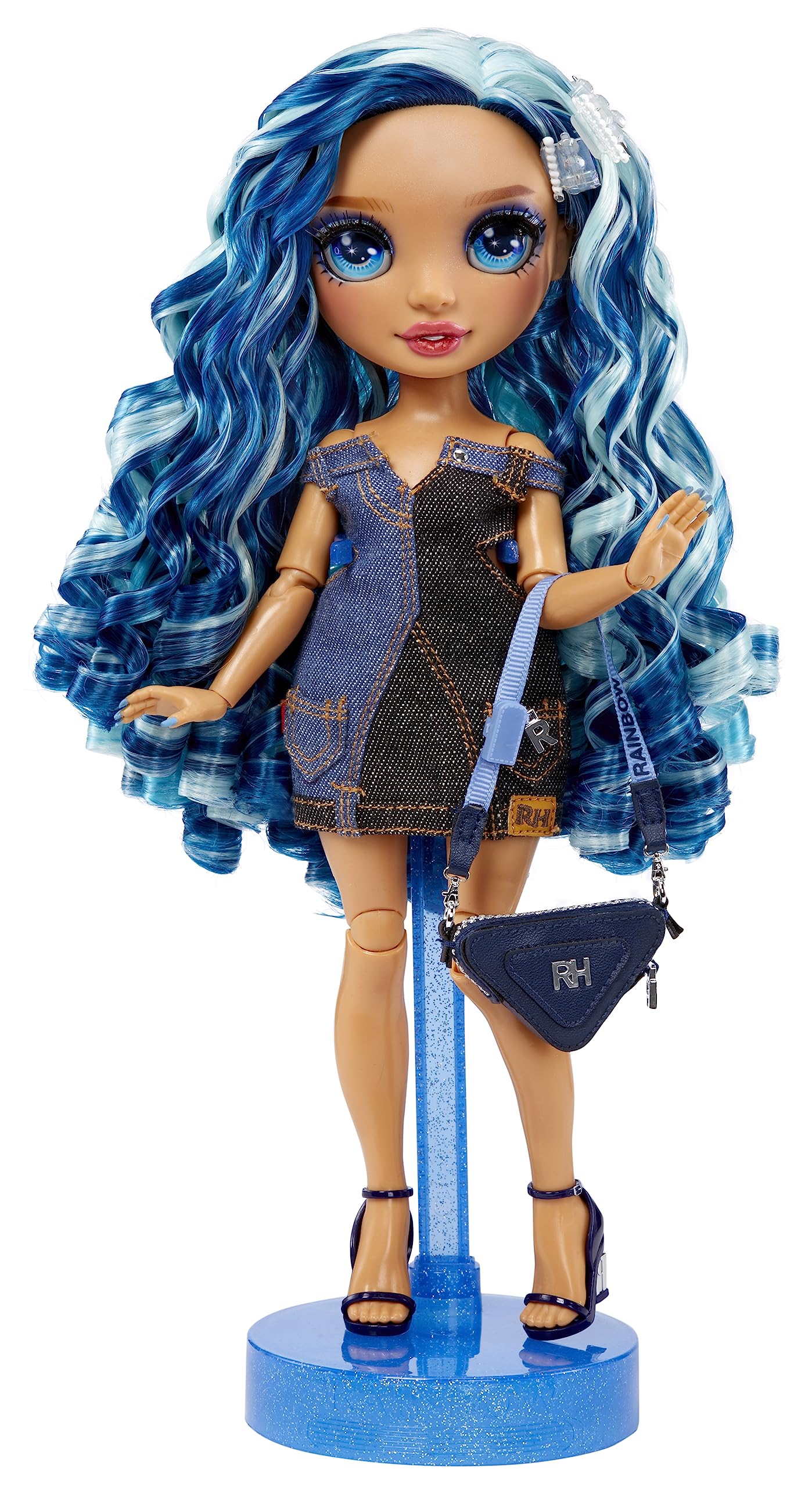 Rainbow High Fashion Doll - Skyler Bradshaw, 11” Blue Doll with 2 Outfits & Accessories, Model 587378EUC, Gift for Kids 4-12 Years Old