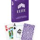 Copag Elite 100% Plastic Playing Cards, Poker Size (Standard) Jumbo Index Single Deck (Purple)