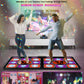 Acelufly Double Dance Mat, Flannel Dance Mat for TV with HD Camera, Dual User Play Mat with Wireless Controller, Non-Slip Dance