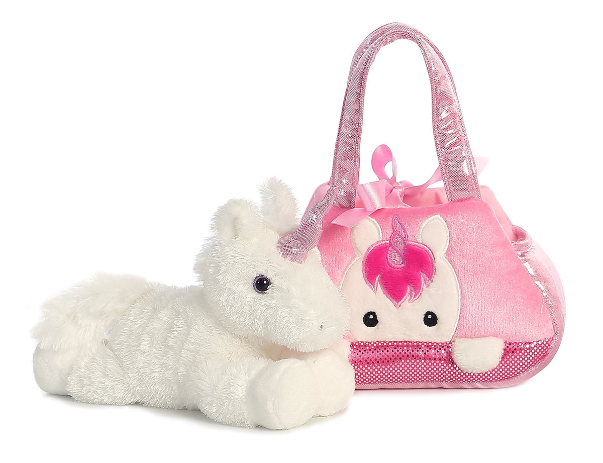 Aurora® Fashionable Fancy Pals™ Peek-A-Boo Unicorn Stuffed Animal - On-The-Go Companions - Stylish Accessories - Multicolor 7 Inches