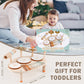 Vanplay Musical Toys For 1 Year Old: 9 In 1 Wooden Drum Set For Toddlers 1-3, Montessori Toys For Babies 12-18 Months With Xylophone, 1St Birthday Gifts For 1 2 3 Year Old Boys Girls Instruments Toys