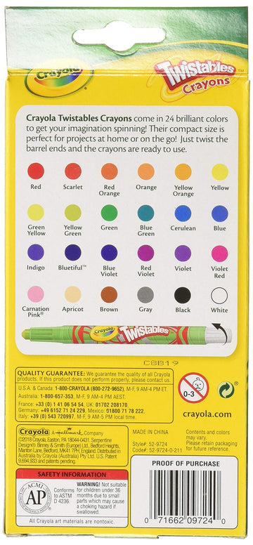 Crayola Twistables Mini Crayons 24 Ea (Pack Of 2)