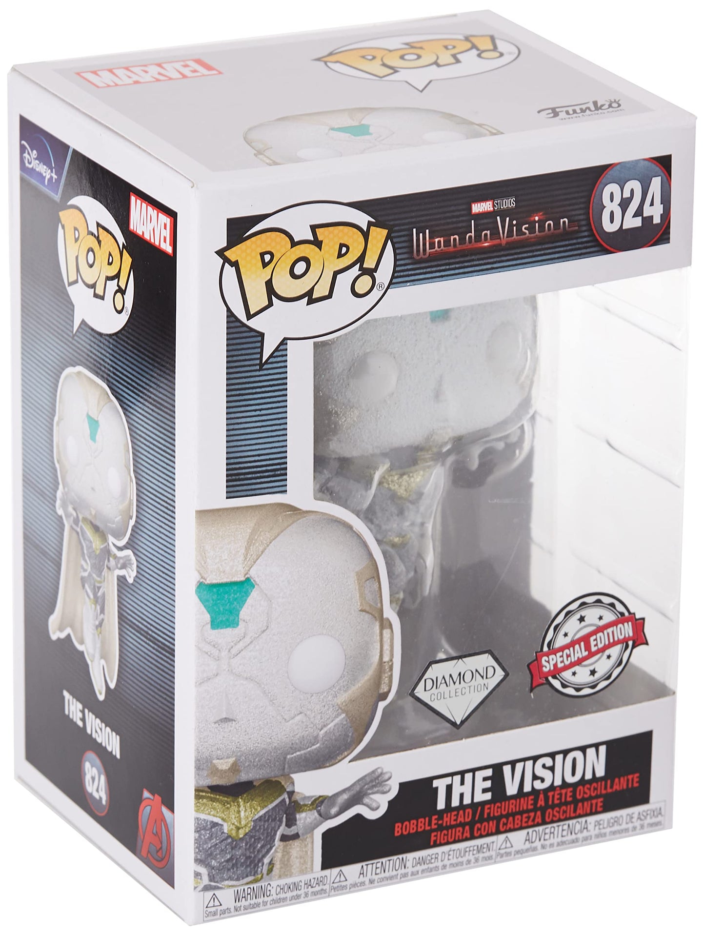Funko Pop Marvel Wandavision The Vision Diamond Bam Exclusive Bobble-Head Figure