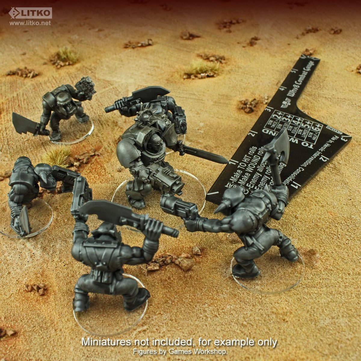 Litko Close Combat Gauge | Compatible With Warhammer 8Th Edition | (Translucent Grey)