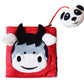 Wonderhood Casey The Cow Baby Touch And Feel Soft Activity Book Cum Toy (Red, Black And White)For Babies And Toddlers Sensory A