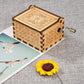 Caaju Happy Birthday Music Box - Wooden Musical Box with Hand Crank - Vintage Music Box Birthday Gift for Kids - Gifts for Him/H