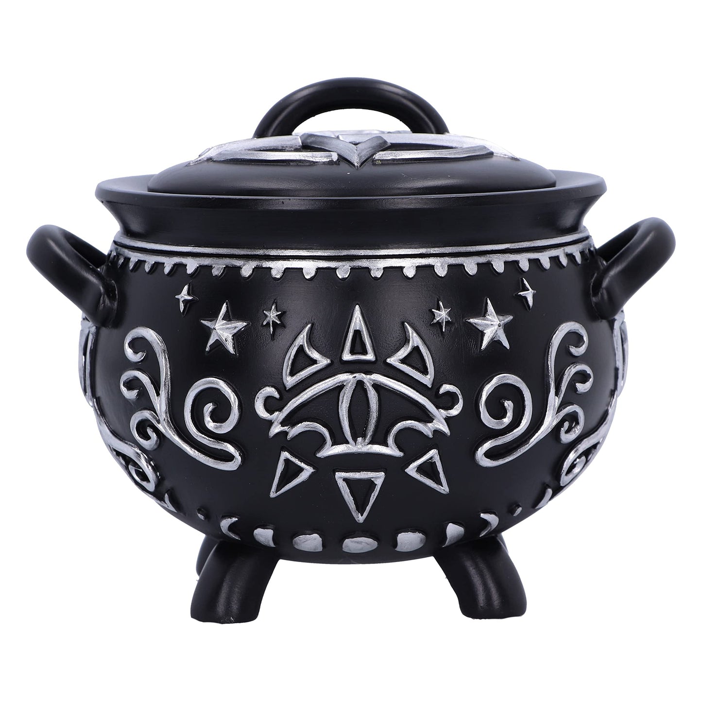 Nemesis Now Big Witch Energy Cauldron Box 15.4Cm, Resin, Black, Halloween Giftware Collection, Halloween Witch'S Cauldron Box, Witchcraft Giftware, Storage Box, Cast In The Finest Resin, Hand-Painted
