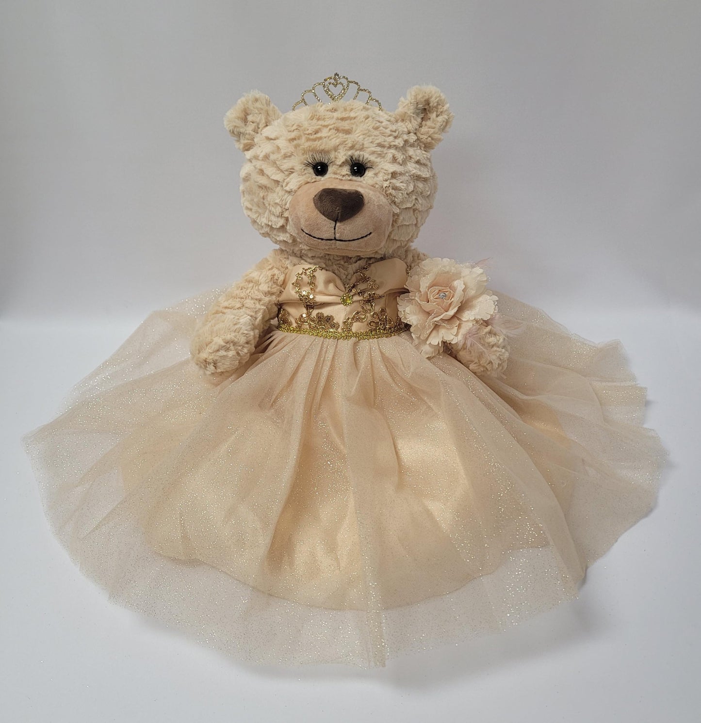Kinnex Collections Since 1997 20' Quince Anos Quinceanera Last Doll Teddy Bear With Dress (Centerpiece) ~ B16632-34 (Champane)