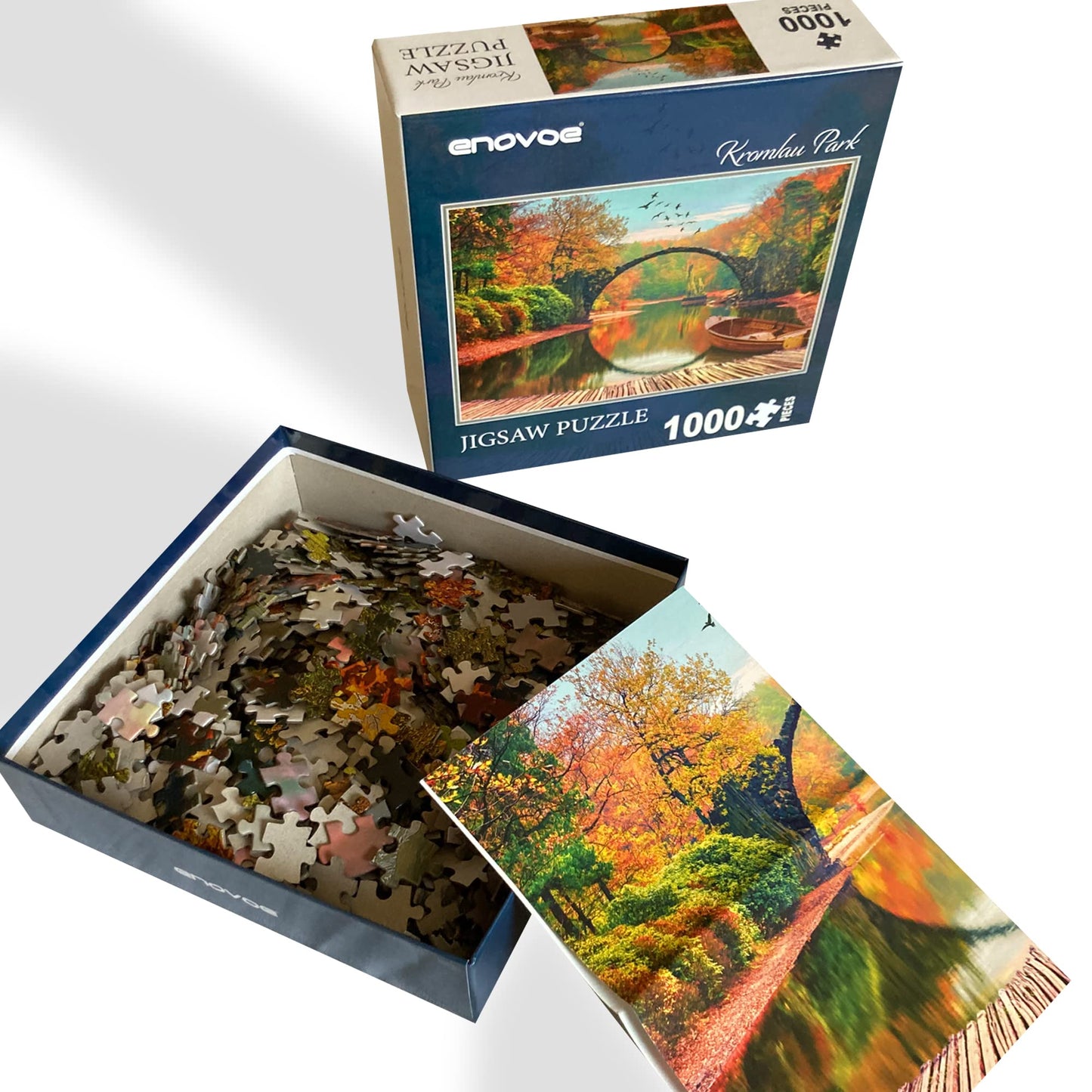 Enovoe Puzzles For Adults 1000 Pieces - Featuring Kromlau Park - Challenging And Educational Masterpieces Puzzle For Kids - Larg
