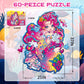 Jumbo Mermaid Floor Puzzle For Kids Ages 6-8 Year Old, Large Toddler Puzzle For Girls Ages 6 7 8 Year Old, Mermaid Girl Gift And