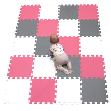 Yiminyuer® 20 Tiles (30Cm×30Cm×1Cm Each Tile) Baby Soft Puzzle Play Mats, Kids Thick Eva Foam Floor, Toddlers & Children'S Soft Interlocking Mat R01R09R12G301020
