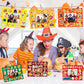Winmany 72-Piece Thanksgiving Halloween DIY Photo Frame Craft Kit Holiday Picture Frame Set with Stickers and Clips for School A