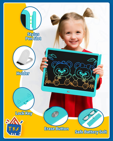 Tekfun 15Inch Lcd Writing Tablet Teen Boy Girl Gifts Ideas, Easter Birthday Gifts For Kids, Drawing Board Educational Toys For 6