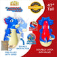 Inflatable Dudes Dinosaur 47 Inches- Kids Punching Bag| Already Filled With Sand |Triceratops Bop Bag |Ring Toss With 3 Inflatab