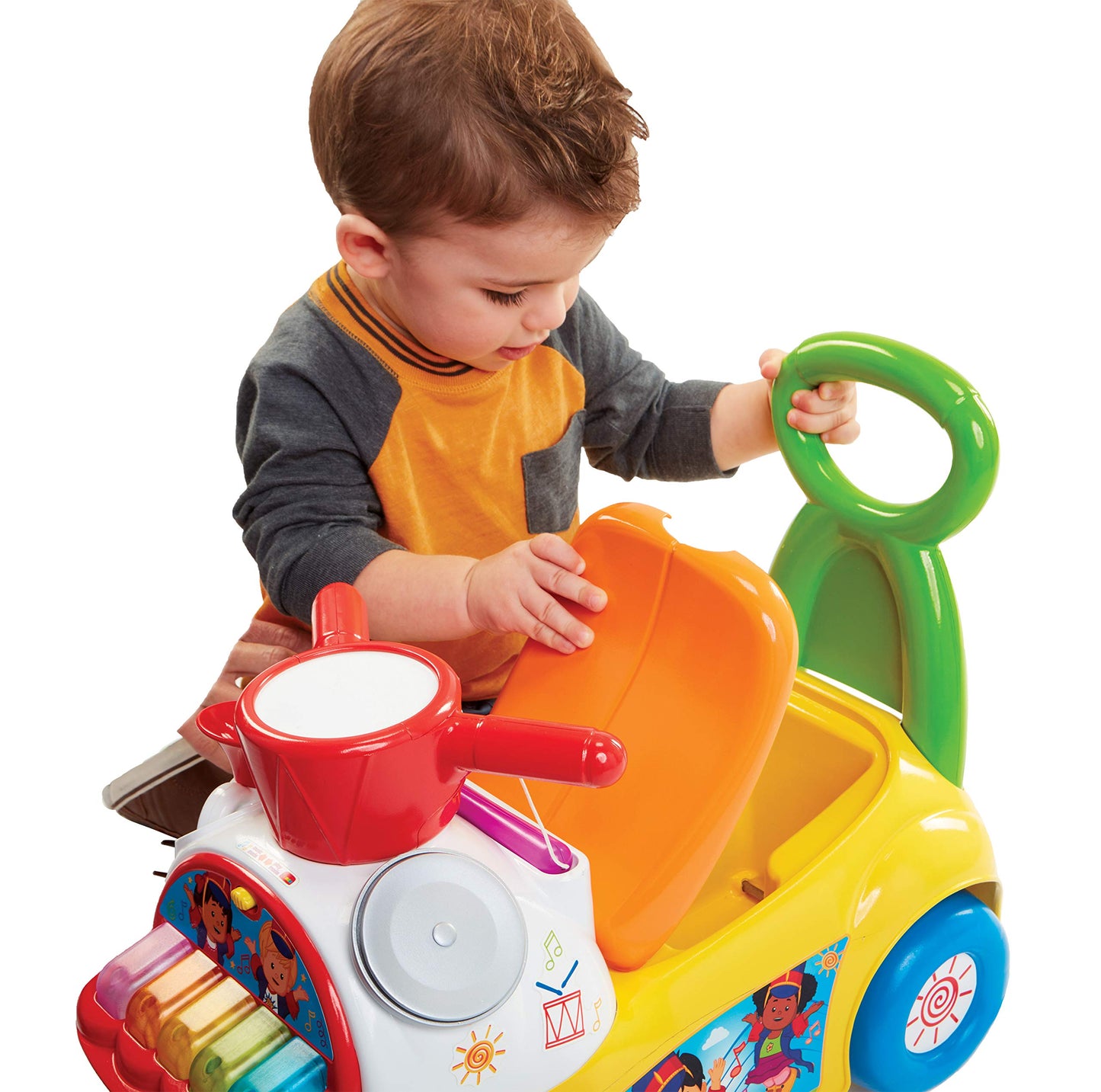 Little People Music Parade Ride-On Toy, Large, White, Plastic, Model 39988