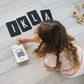 Wee Gallery Educational Flashcards For Babies, Black And White Animal Alphabet Learning Cards, Double Sided, Ideal For Visual Stimulation, Cognitive Development In Babies And Toddlers