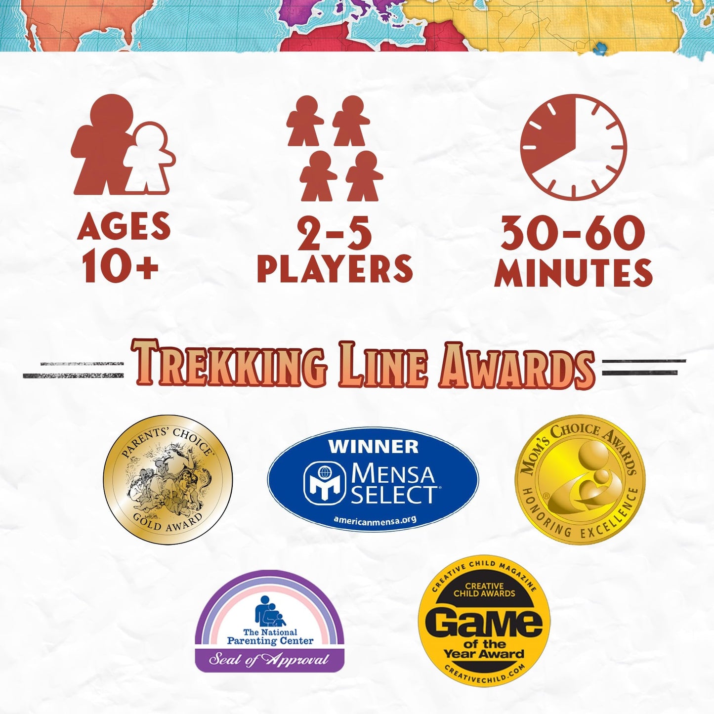 Underdog Games Trekking The World Board Game - 1st Edition - Cardboard - World Travel