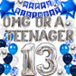 13Th Birthday Decorations Blue For Boys, Omg Ur A Teenager 13Th Birthday Decoration, Blue 13Th Birthday Banner Number 13 Star Fo