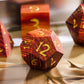 Hddais Dnd Dice Set, 7Pcs D&D Dice Set With Iron Box, Wood Polyhedral Dice Set For Dungeons And Dragons Role Playing Games(Red B