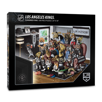 Youthefan Nhl Los Angeles Kings Purebred Fans 500Pc Puzzle - A Real Nailbiter