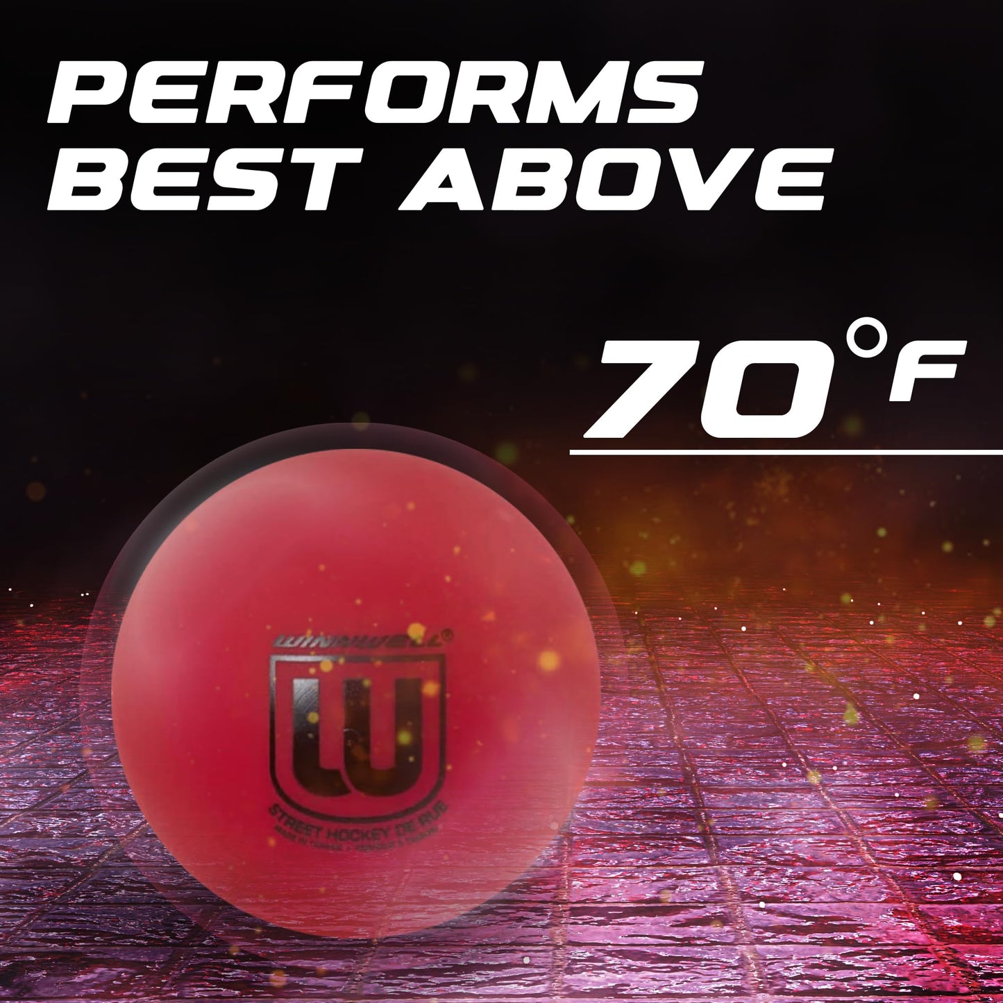 Winnwell Sports Street Hockey Balls - Indoor/Outdoor Balls for Road Roller Street Hockey Games & Matches with Storage Bag